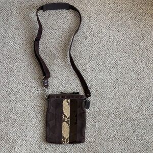 Coach Brown and Tan Crossbody Bag